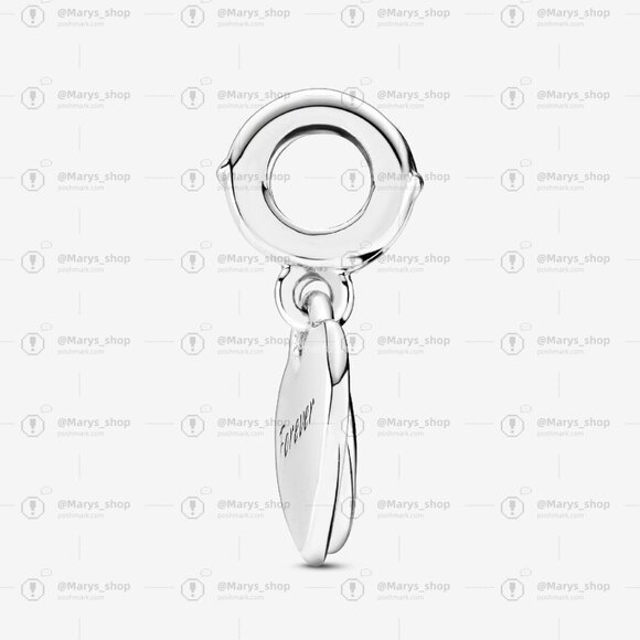 Pandora Double Heart Split Dangle Charm - Picture 3 of 5